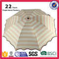 Cadeaux promotionnels de mode impression nouvelle conception en gros marine soleil pliant rayé parasol commercial parapluie